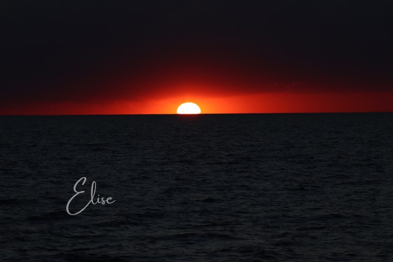 sunset on Lake Erie